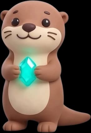 Kuschel-Otter Otti mit leuchtendem Zauberstein